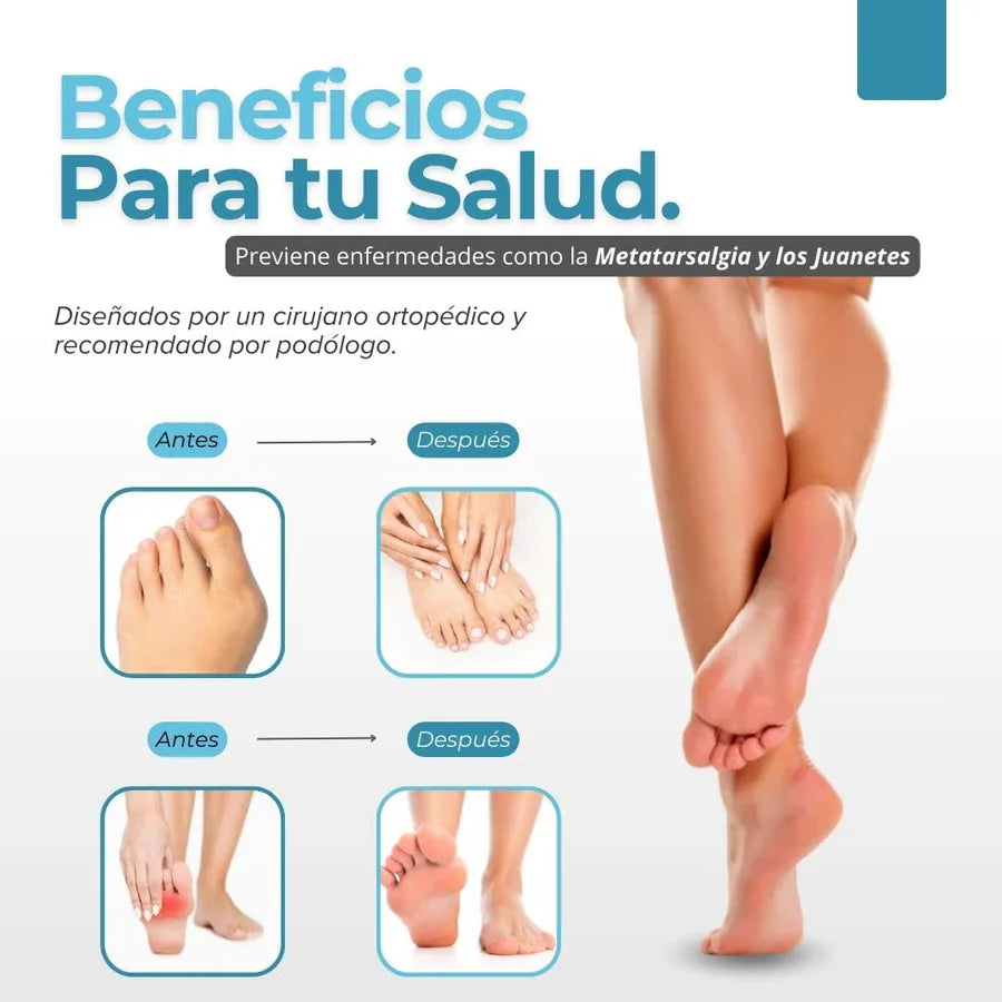 Almohadillas terapéuticas con Separador de dedos l PharmaToe™