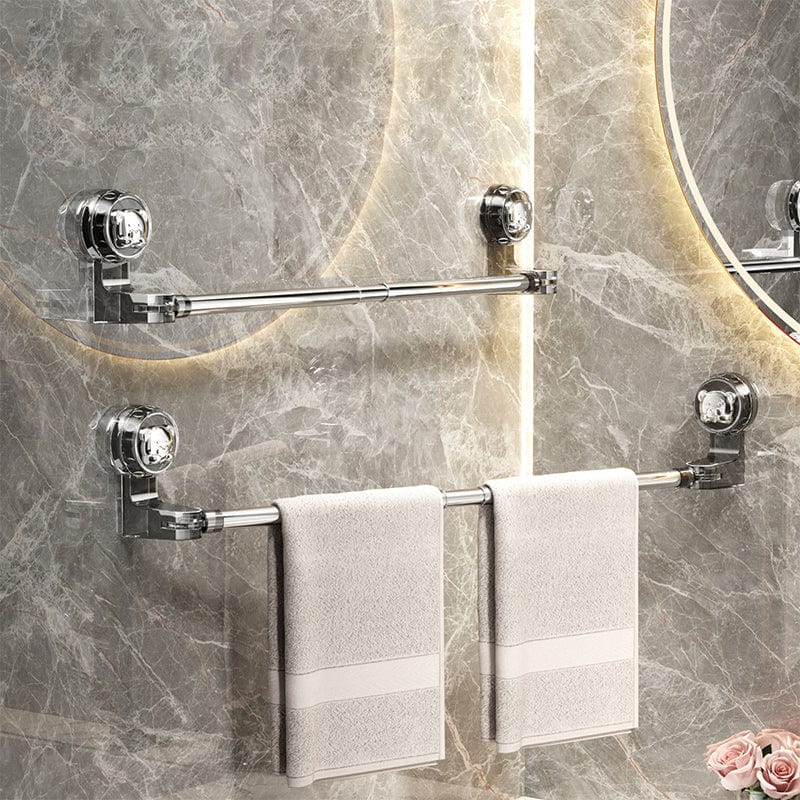 Barra telescópica para toallas con ventosa sin necesidad de taladrar, de 65 a 130 cm