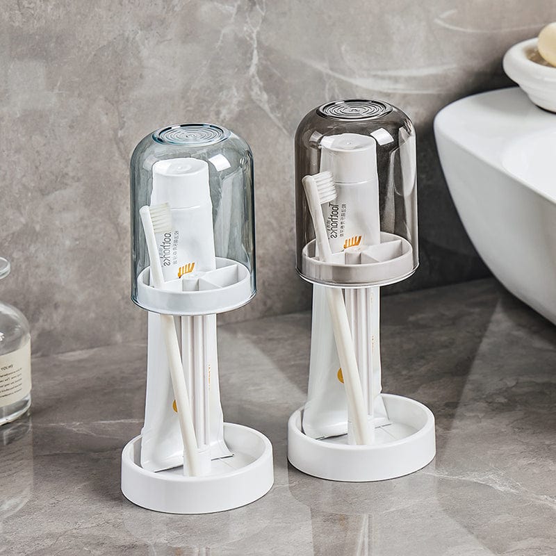 Juego de 2 soportes multifuncionales para cepillos y pasta de dientes