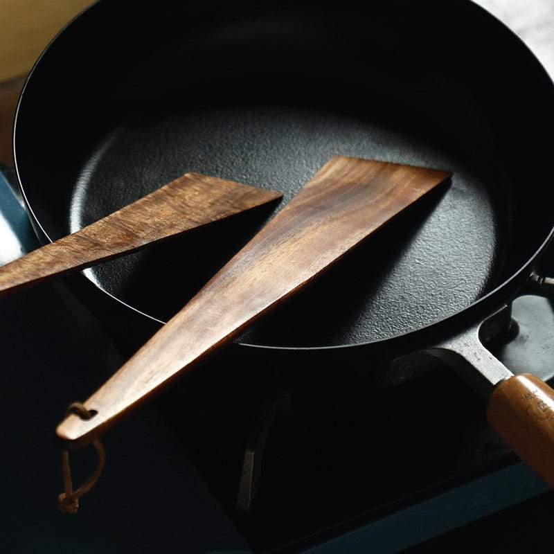 Espátula triangular multiusos de teca - versión extendida