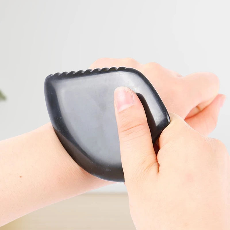 Herramienta de masaje facial y corporal Gua Sha de piedra Bian